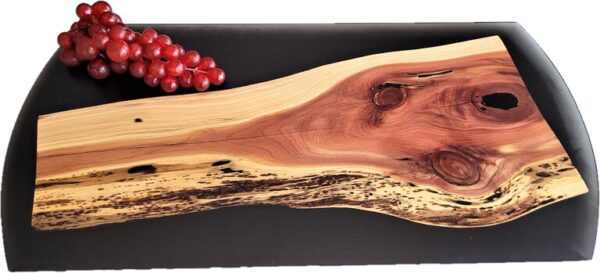 Cedar and Black Epoxy Charcuterie Board