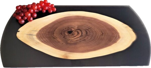 Walnut and Black Epoxy Charcuterie Board