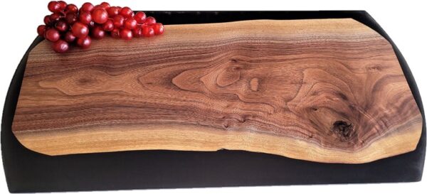 Walnut and Black Epoxy Charcuterie Board