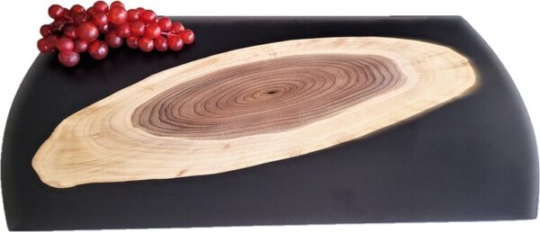 Walnut and Black Epoxy Charcuterie Board