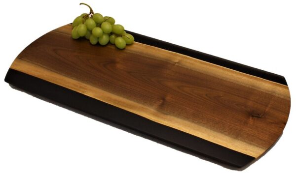 Walnut and Black Epoxy Charcuterie Board