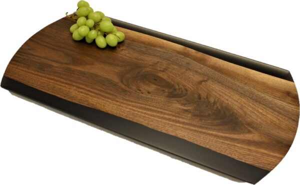 Walnut and Black Epoxy Charcuterie Board